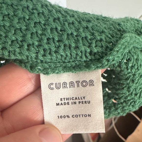 Curator Sf Green Crochet Zoe Tank Top M/L - Picture 5 of 5